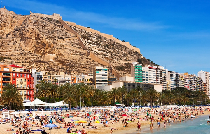 Hoogste temperatuur van Spanje gemeten in Alicante met 29 graden